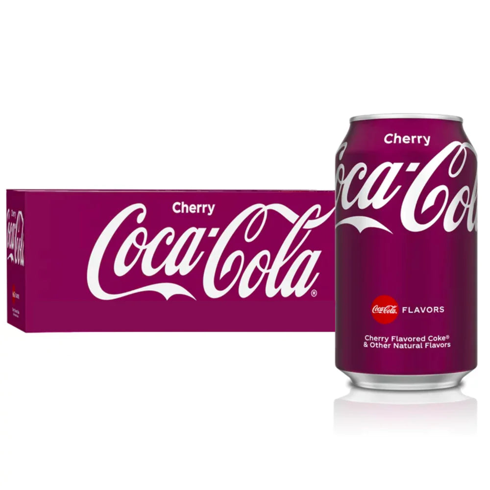 Coca Cola Cherry 12 банок по (355 мл) — США, упаковка из 12 шт.– Soda-uae