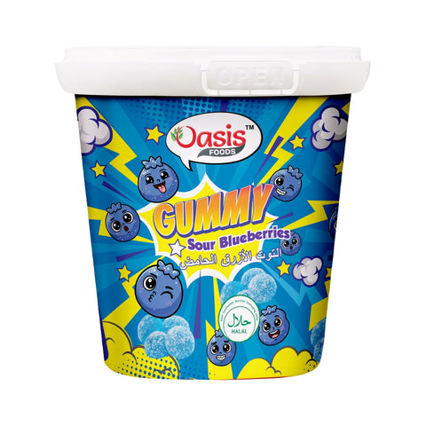 Oasis Sour Gummy Blueberry 160g – 24 Pack