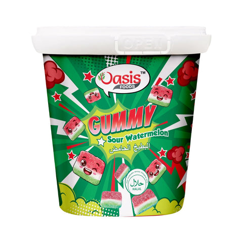Oasis Sour Gummy Watermelon 160g – 24 Pack