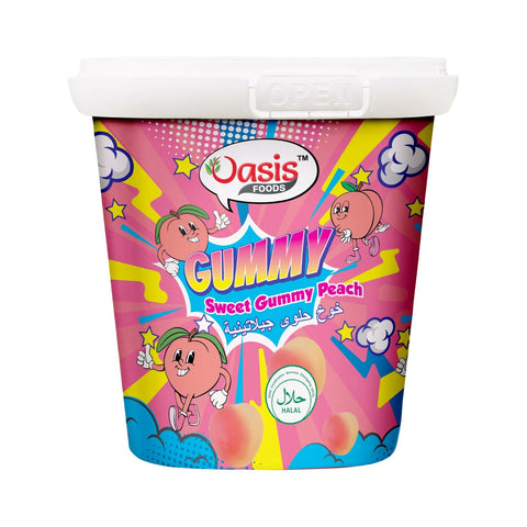 Oasis Sweet Gummy Peach 160g – 24 Pack