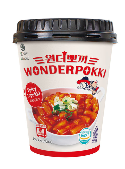Wonderpokki Spicy Korean Topokki 120g – SOUTH KOREA 30 x 120g Pack